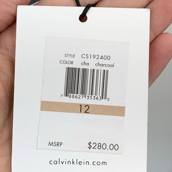 NWT Calvin Klein Jacket Womens 12 Large Longline Charcoal Gray Careerwear Office - Picture 7 of 14